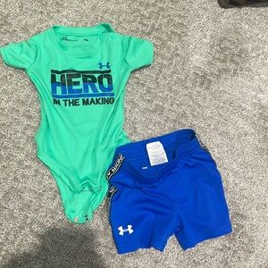 Under armour outfit.